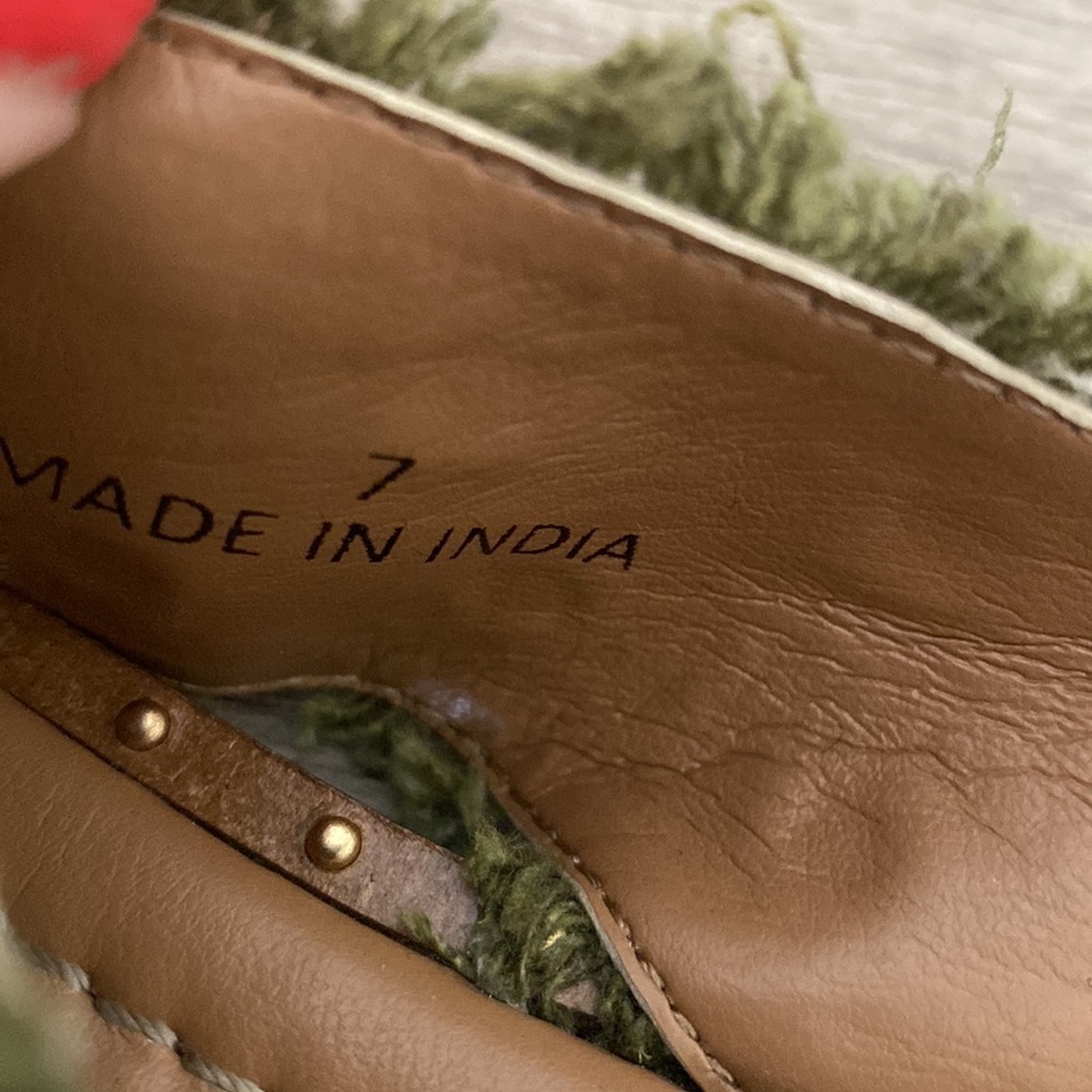 Myra Bag Olive Green Studded Slide Sandals - Picture 4 of 5